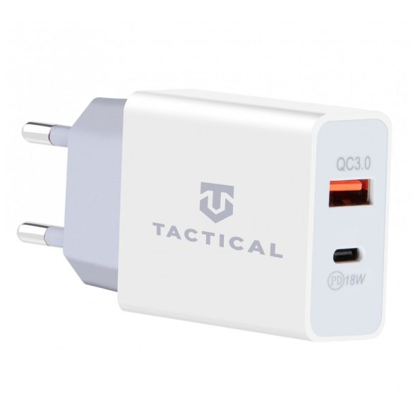 Tactical AR-PD-30W Travel Charger hálózati töltőfej, USB-A/USB-C QC 3.0 5.4A, fekete