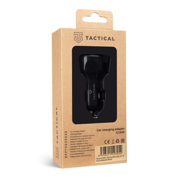 Tactical APD-369 univerzális autós töltő, gyorstöltő, 3xUSB, QC 3.0, 7A, fekete