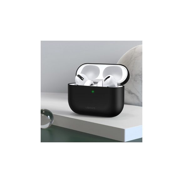 USAMS Apple Airpods Pro szilikon tok, fekete