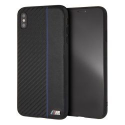   BMW iPhone Xs Max M-Collection Bi-Material Carbon (BMHCI65CAPNBK) hátlap, tok, fekete-kék