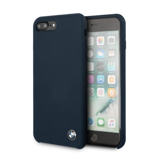 BMW iPhone 6 Plus/7 Plus/8 Plus Silicone (BMHCI8LSILNA) hátlap, tok, sötétkék