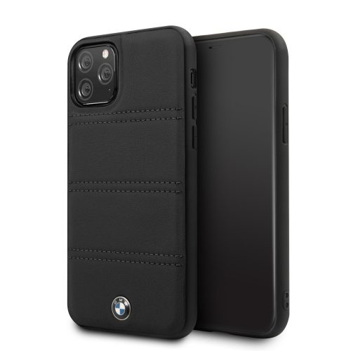 BMW iPhone 11 Pro Perforated Leather (BMHCN58PELBK) hátlap, tok, fekete