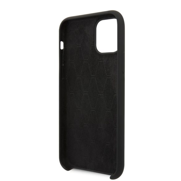 BMW iPhone 11 Pro Vertical Sripe Silicone (BMHCN58SITLBK) hátlap, tok, fekete