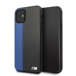   BMW iPhone 11 M Collection Bi-Material Carbon Hard (BMHCN61MCARBL) hátlap, tok, kék-fekete