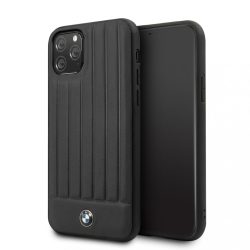   BMW iPhone 11 Real Leather Hard Case eredeti bőr (BMHCN61POCBK) hátlap, tok, fekete