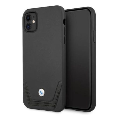 BMW BMHCN61RSWPK iPhone 11/Xr 6,1", Leather Perforate hátlap, tok, fekete