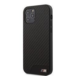   BMW iPhone 12 Pro Max M-Collection Carbon (BMHCP12LCABBK) hátlap, tok, fekete