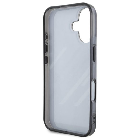 BMW iPhone 16 Plus Motosport IML Random Stripes (BMHCP16M23HTRAK) hátlap, tok, fekete