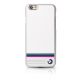 BMW iPhone 6/6S Signature Multi Stripe Aluminium Plate (BMHCP6TSWH) hátlap, tok, fehér