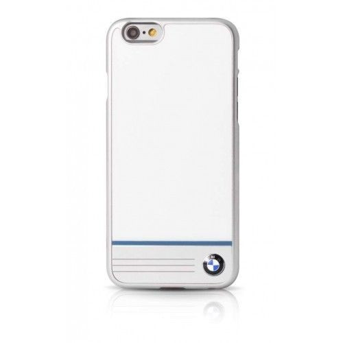 BMW iPhone 6/6S Signature Single Stripe Aluminium Plate (BMHCP6WGPB) hátlap, tok, fehér