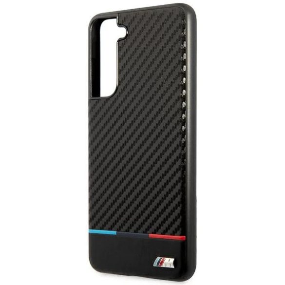 BMW Samsung Galaxy S21 FE M Collection Triangles (BMHCS21FEPUCARTCBK) hátlap, tok, fekete