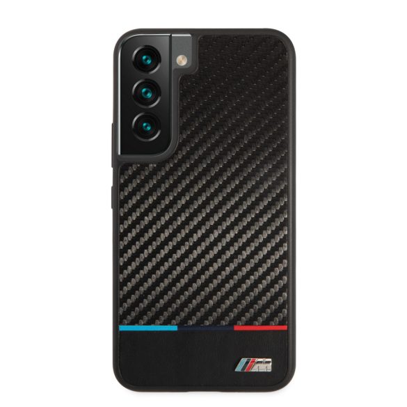 BMW Samsung Galaxy S22 M Collection Triangles (BMHCS22SPUCARTCBK) hátlap, tok, fekete