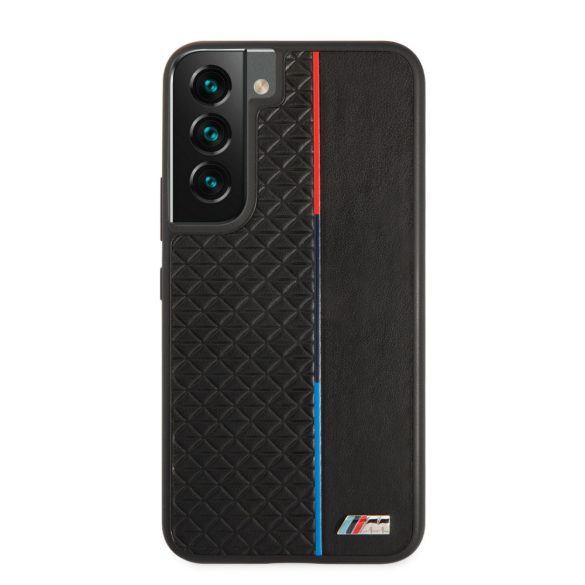 BMW Samsung Galaxy S22 M Collection Triangles (BMHCS22STRTBK) hátlap, tok, fekete