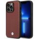 BMW iPhone 14 Pro 6,1" burgundy Leather Diamond Pattern MagSafe (BMHMP14L22RFGR) hátlap, tok,borfó