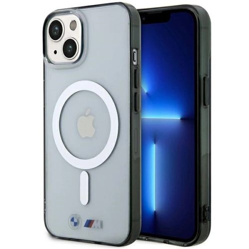 BMW BMHMP14MHCRS iPhone 14 Plus/15 Plus 6.7" Silver Ring MagSafe hátlap, tok, átlátszó