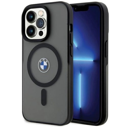 BMW BMHMP15LDSLK iPhone 15 Pro 6.1", IML Signature MagSafe hátlap, tok, fekete