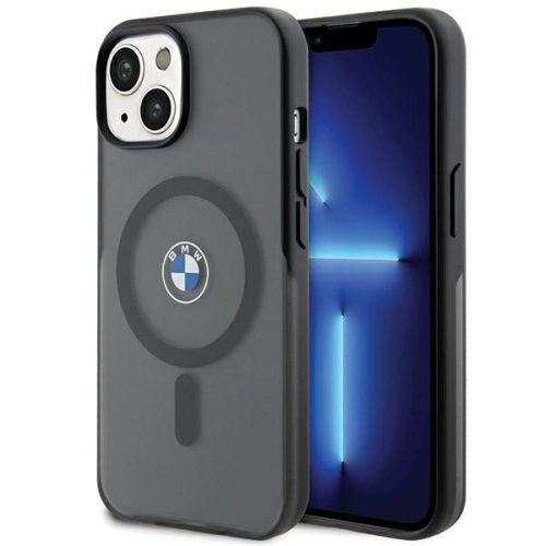 BMW BMHMP15MDSLK iPhone 14 Plus/15 Plus 6.7", IML Signature MagSafe hátlap, tok, fekete