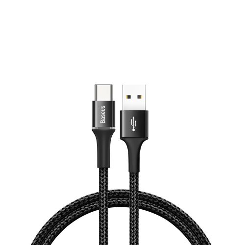 Baseus Halo USB Type-C adat- és töltőkábel, 2A, 2m, fekete