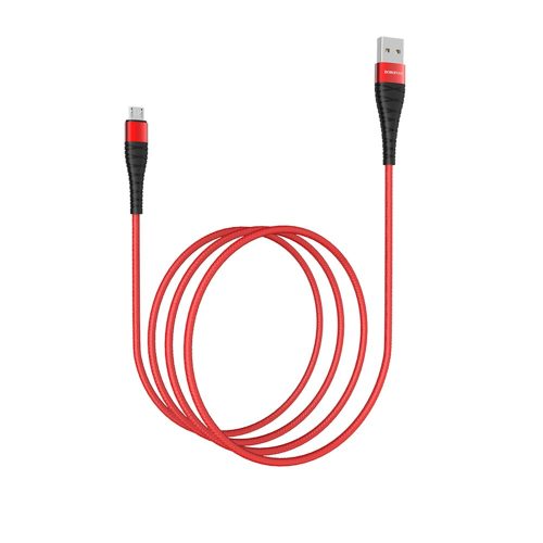 Borofone BX32 Micro-USB adat- és töltőkábel, 5A, 1m, piros