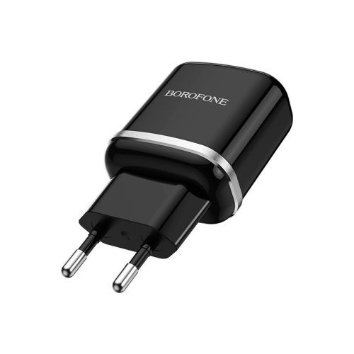 Borofone Travel Charger hálózati töltő adapter, gyorstöltő, QC3.0 USB, fekete