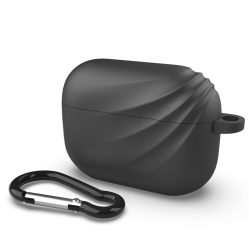 Devia Elf2 Airpods Pro szilikon tok + karabiner, fekete