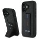 BMW case iPhone 16 6,1" BMHCP16SGSPCCK Hardcase M Grip Stand Smooth and Carbon tok, fekete