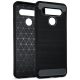 Carbon Case Flexible Samsung Galaxy A02s hátlap, tok, fekete