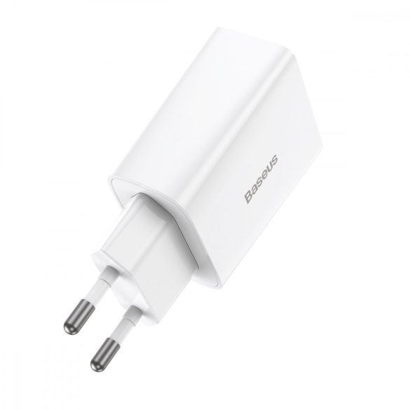 Baseus CCFS-SN01 USB-C, Speed Mini Quick Charger hálózati töltő adapter, gyorstöltés, 20W, QC, PD, 3A, fehér