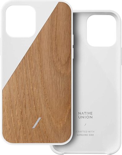 Native Union Clic Wooden iPhone 12 Pro Max hátlap, tok, fehér