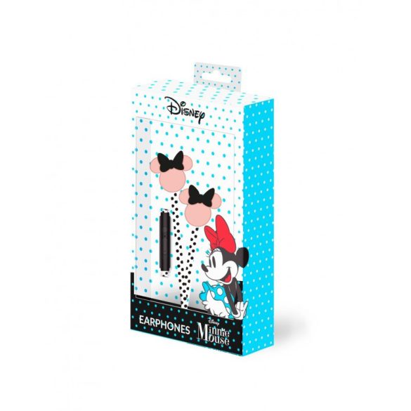 Disney 3D Minnie Stereo Earphones headset, vezetékes fülhallgató, matt, fekete-rózsaszín