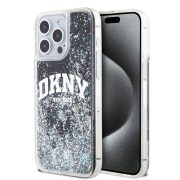   DKNY iPhone 14 Pro Max Liquid Glitter Arch Logo DKHCP14XLBNAEK hátlap, tok, fekete