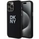 DKNY Liquid Silicone Metal Logo Apple iPhone 15 Pro hátlap tok, fekete