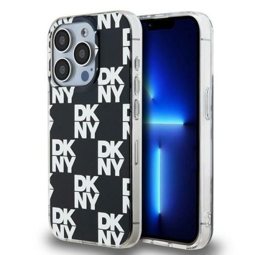 DKNY iPhone 15 Pro Max DKHCP15XHDLCEK hátlap, tok PC TPU Checkered Pattern, fekete