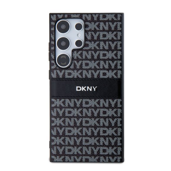 DKNY Samsung Galaxy S24 Ultra PC/TPU Repeat Pattern Tonal Stripe DKHCS24LPRTHSLK hátlap, tok, fekete