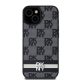 DKNY DKHCS24SPCPTSSK Samsung Galaxy S24 hátlap, tok Leather Checkered Mono Pattern & Printed Stripes, fekete