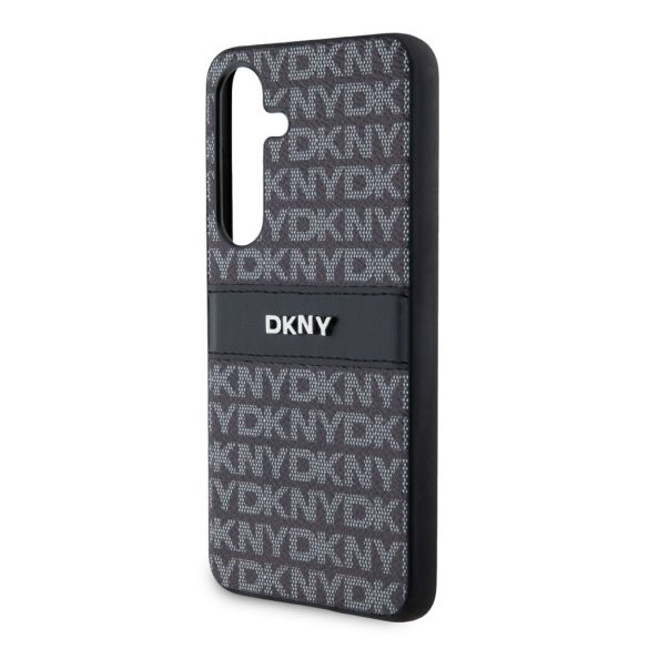 DKNY Samsung Galaxy S24 PC/TPU Repeat Pattern Tonal Stripe DKHCS24SPRTHSLK hátlap, tok, fekete