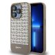 DKNY DKHMP15LPSOSPW iPhone 15 Pro 6.1" hátlap, tok Leather Printed Pattern Metal Logo MagSafe, barna