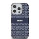 DKNY DKHMP15SHRHSEB iPhone 15/14/13 6.1" hátlap, tok IML Mono & Stripe MagSafe, kék