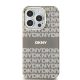 DKNY iPhone 15 MagSafe DKHMP15SHRHSEE hátlap, tok MagSafe PC TPU Repeat Texture Pattern W/ Stripe, bézs