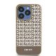 DKNY DKHMP15SPSOSPW iPhone 15/14/13 6.1" hátlap, tok Leather Printed Pattern Metal Logo MagSafe, barna