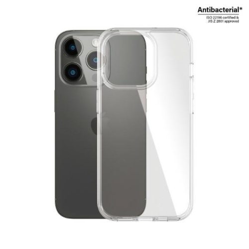 PanzerGlass hátlap, tok HardCase iPhone 14 Pro 6,1" antibakteriális katonai minősítésű, átlátszó