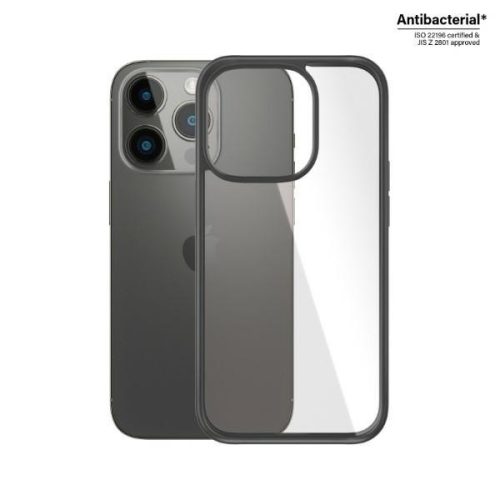 PanzerGlass ClearCase iPhone 14 Pro 6.1" Antibakteriális tok, fekete