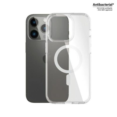 PanzerGlass hátlap, tok HardCase iPhone 14 Pro 6,1" Mag Safe antibakteriális katonai minősítésű, átlátszó