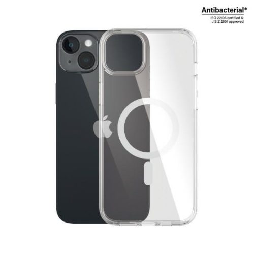 PanzerGlass hátlap, tok HardCase iPhone 14 Plus/15 Plus 6.7" MagSafe antibakteriális katonai minősítésű, átlátszó