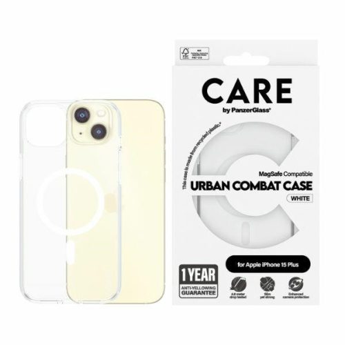 CARE by PanzerGlass Urban Combat tok iPhone 15 Plus 6,7" MagSafe, fehér 1419