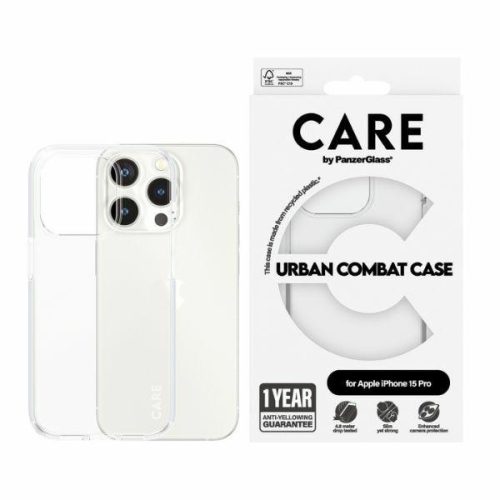 CARE by PanzerGlass Urban Combat tok iPhone 15 Pro 6.1", átlátszó 1422