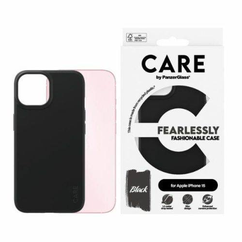 CARE by PanzerGlass Fearlessly Fashionable tok iPhone 15 6,1", fekete