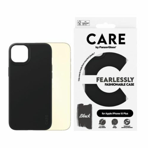 CARE by PanzerGlass Fearlessly Fashionable tok iPhone 15 Plus 6,7", fekete