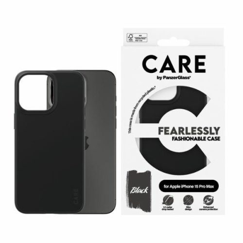 CARE by PanzerGlass Fearlessly Fashionable tok iPhone 15 Pro Max 6,7", fekete