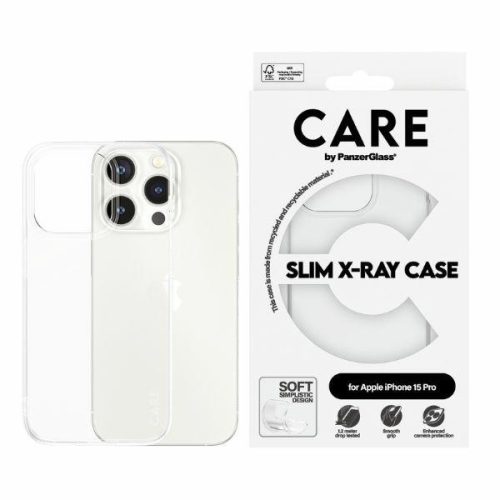 CARE by PanzerGlass Slim X-Ray tok iPhone 15 Pro 6.1", átlátszó 1434